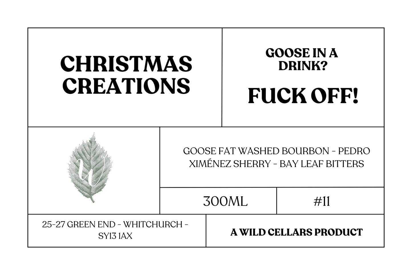 Christmas Creations Cocktails - Goose in a Drink? Fuck Off!